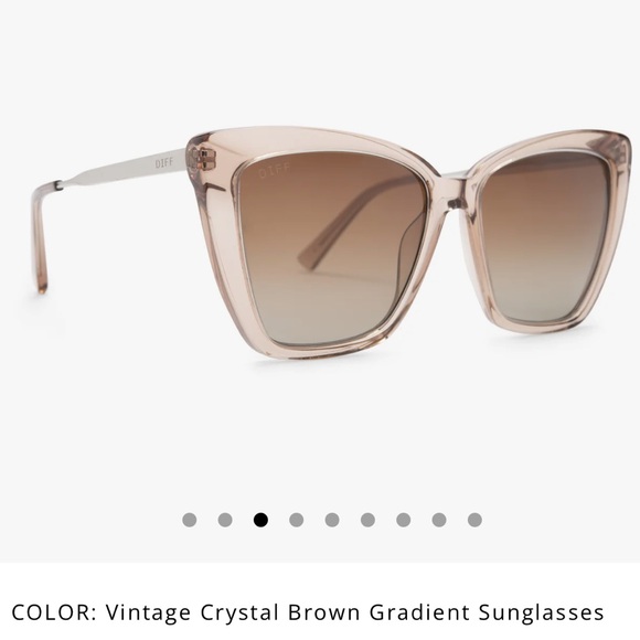 Diff Eyewear Crystal Brown Sunglasses - Picture 1 of 7